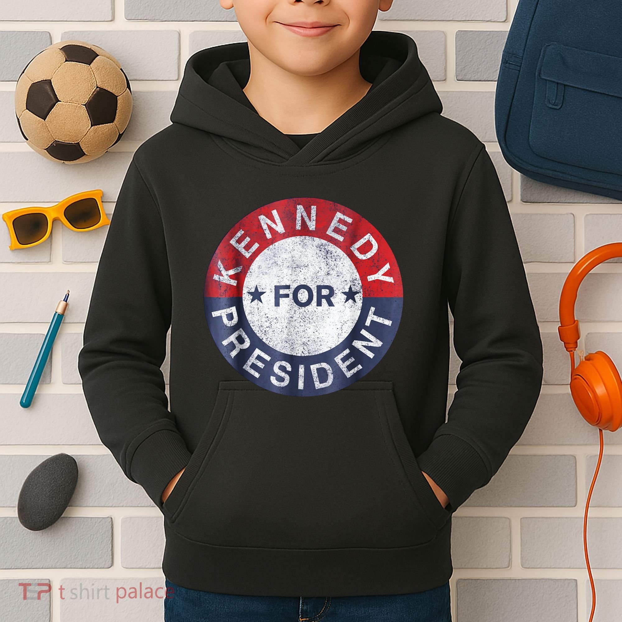 Kennedy For President JFK 1960 Kids Hoodie