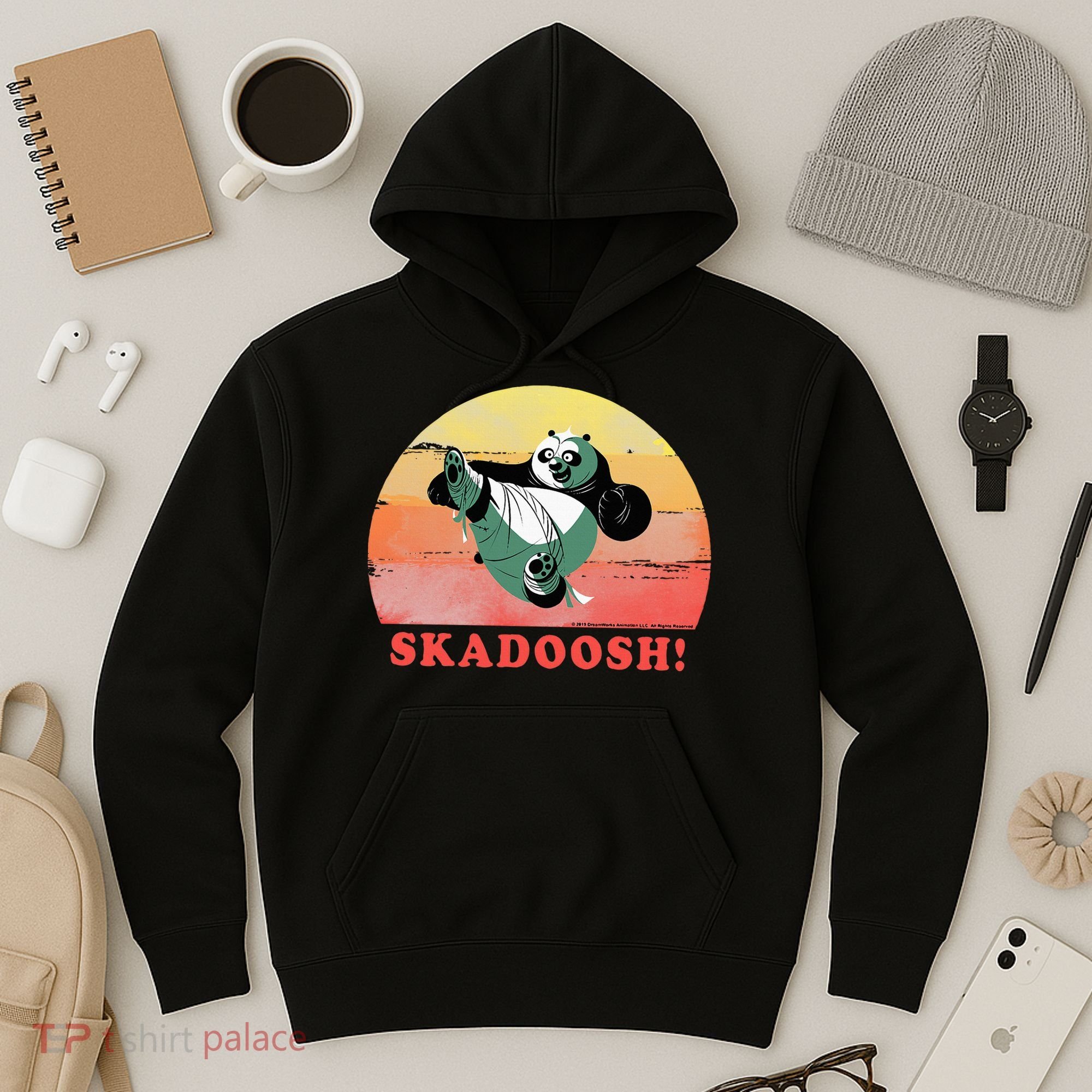 Kung Fu Panda Skadoosh Circle Portrait Hoodie