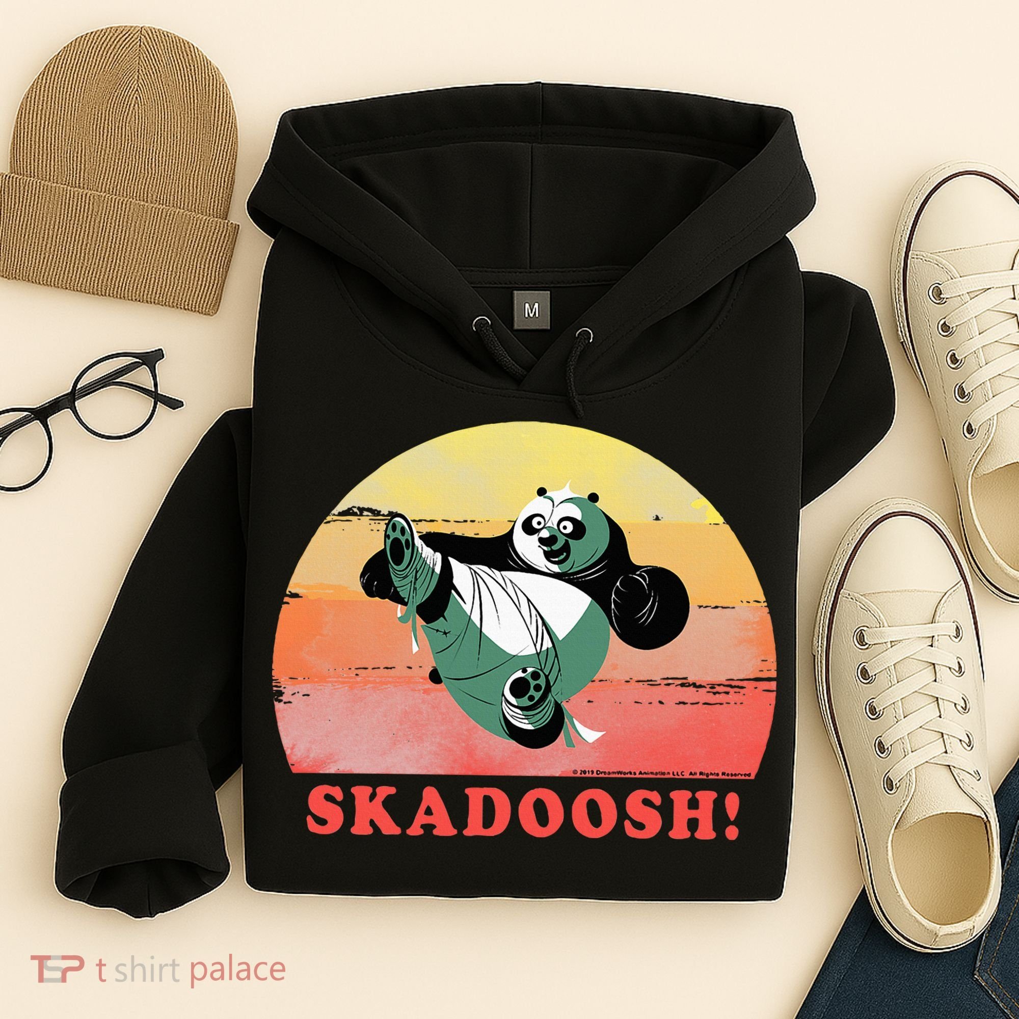 Kung Fu Panda Skadoosh Circle Portrait Hoodie