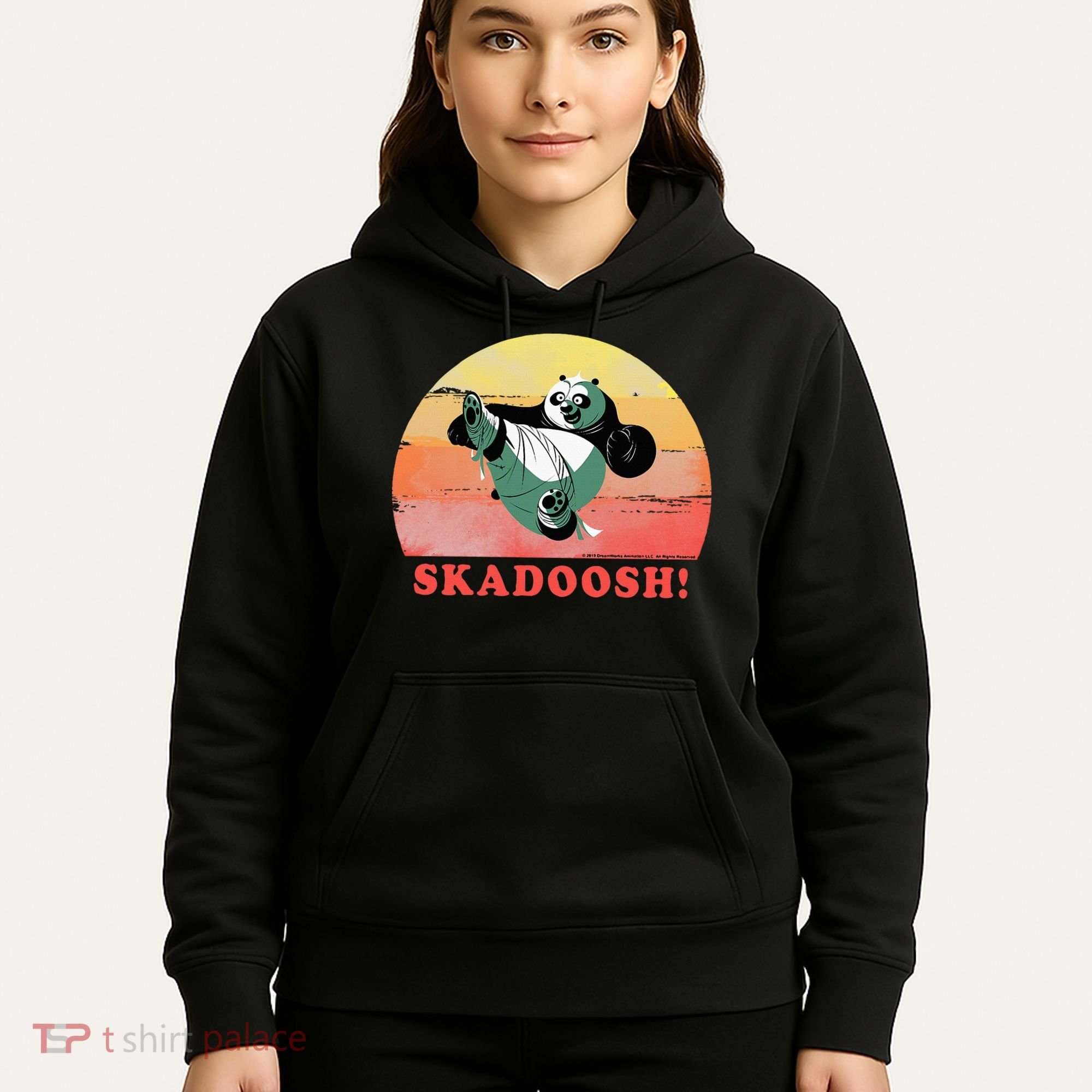 Kung Fu Panda Skadoosh Circle Portrait Hoodie