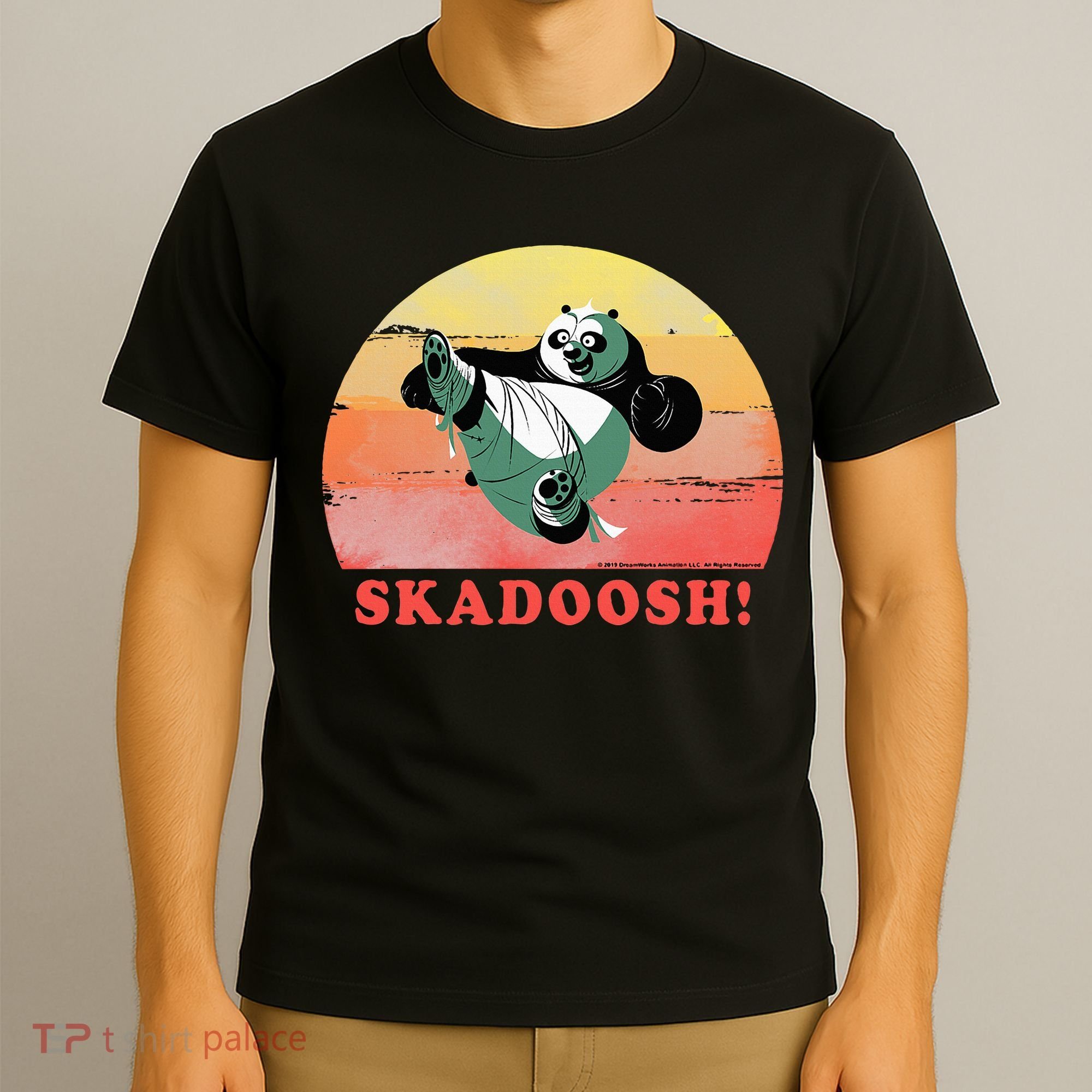Kung Fu Panda Skadoosh Circle Portrait T-Shirt