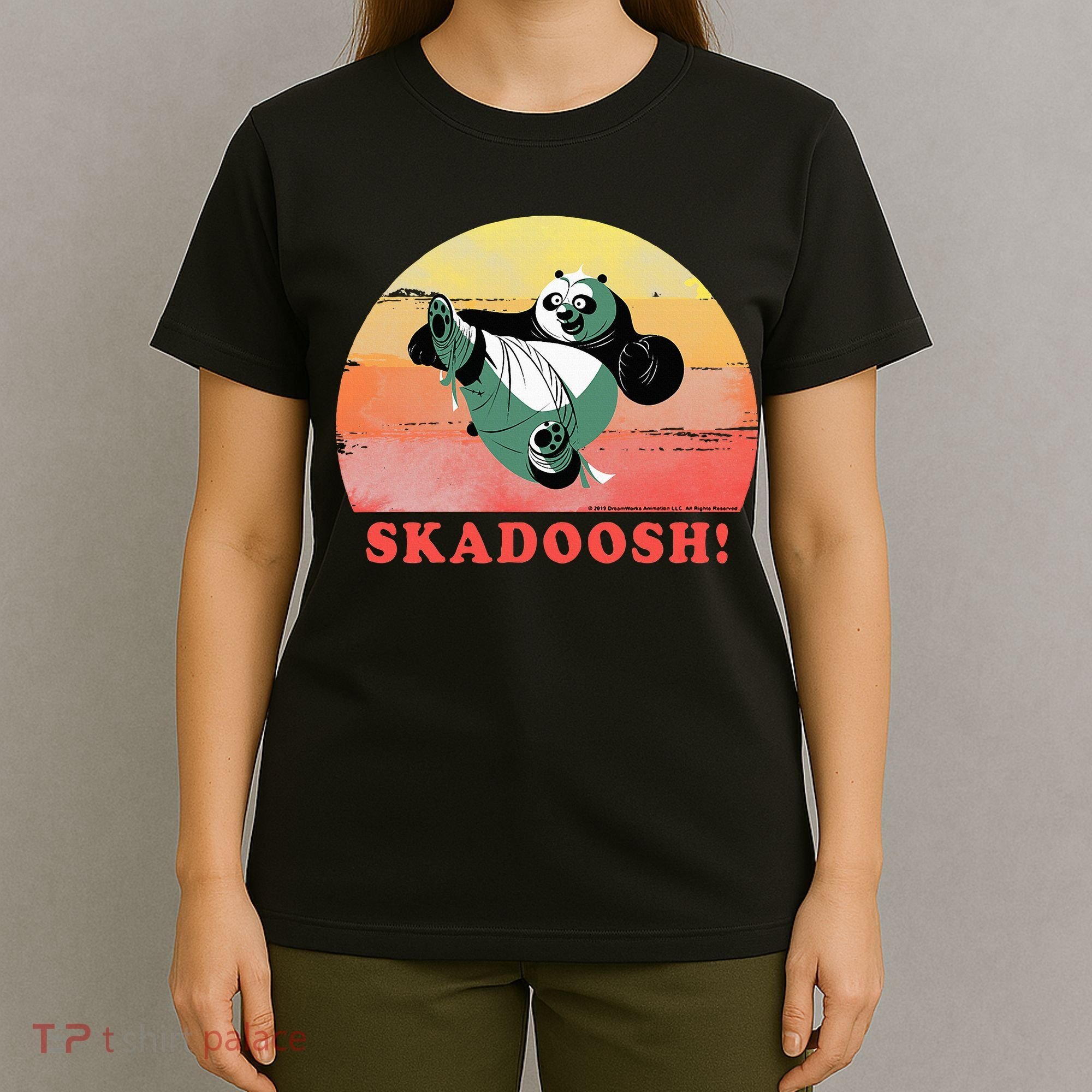 Kung Fu Panda Skadoosh Circle Portrait T-Shirt