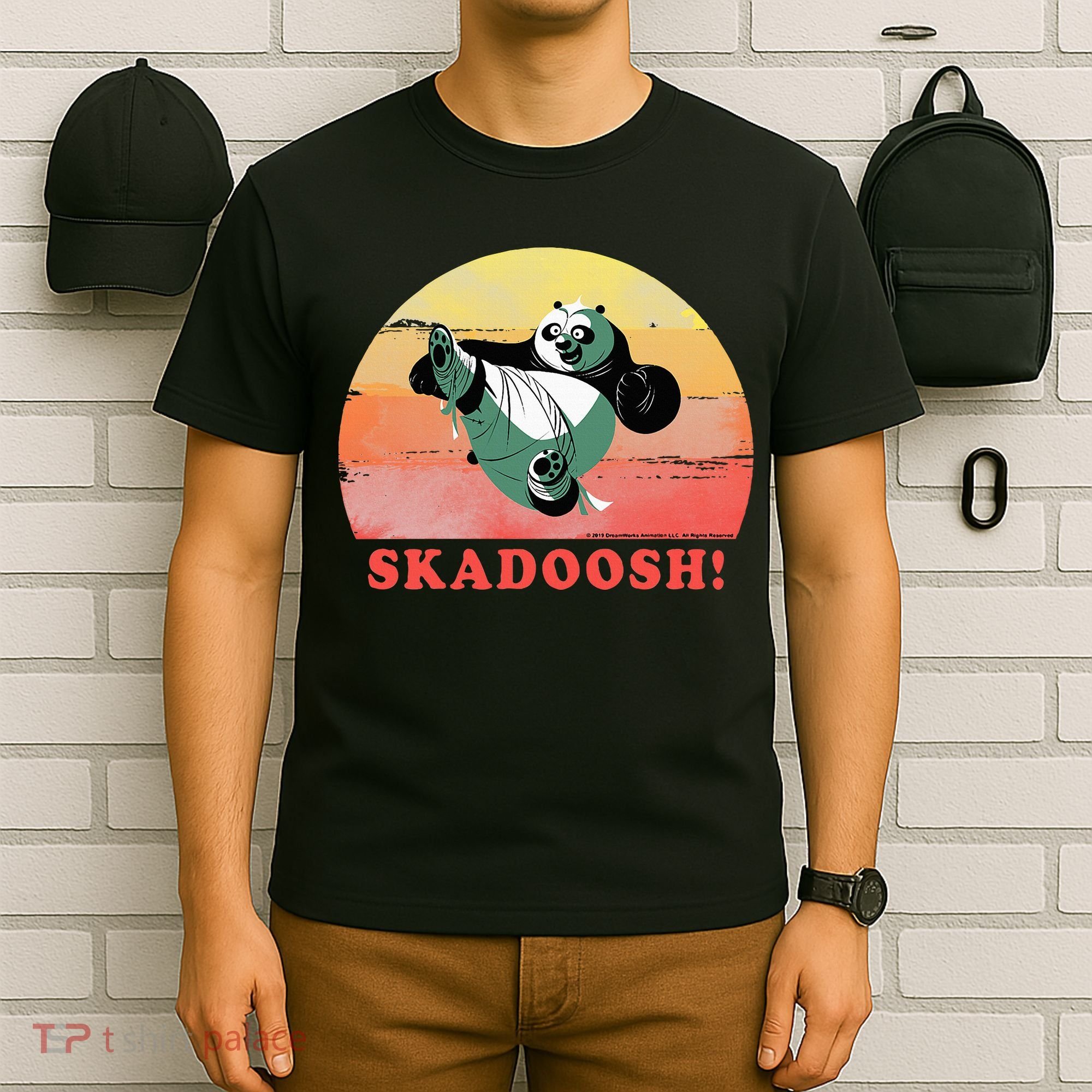 Kung Fu Panda Skadoosh Circle Portrait T-Shirt