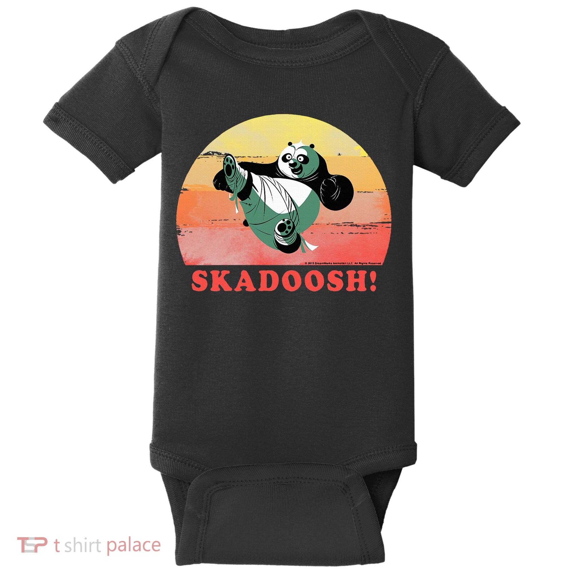 Kung Fu Panda Skadoosh Circle Portrait Baby Bodysuit
