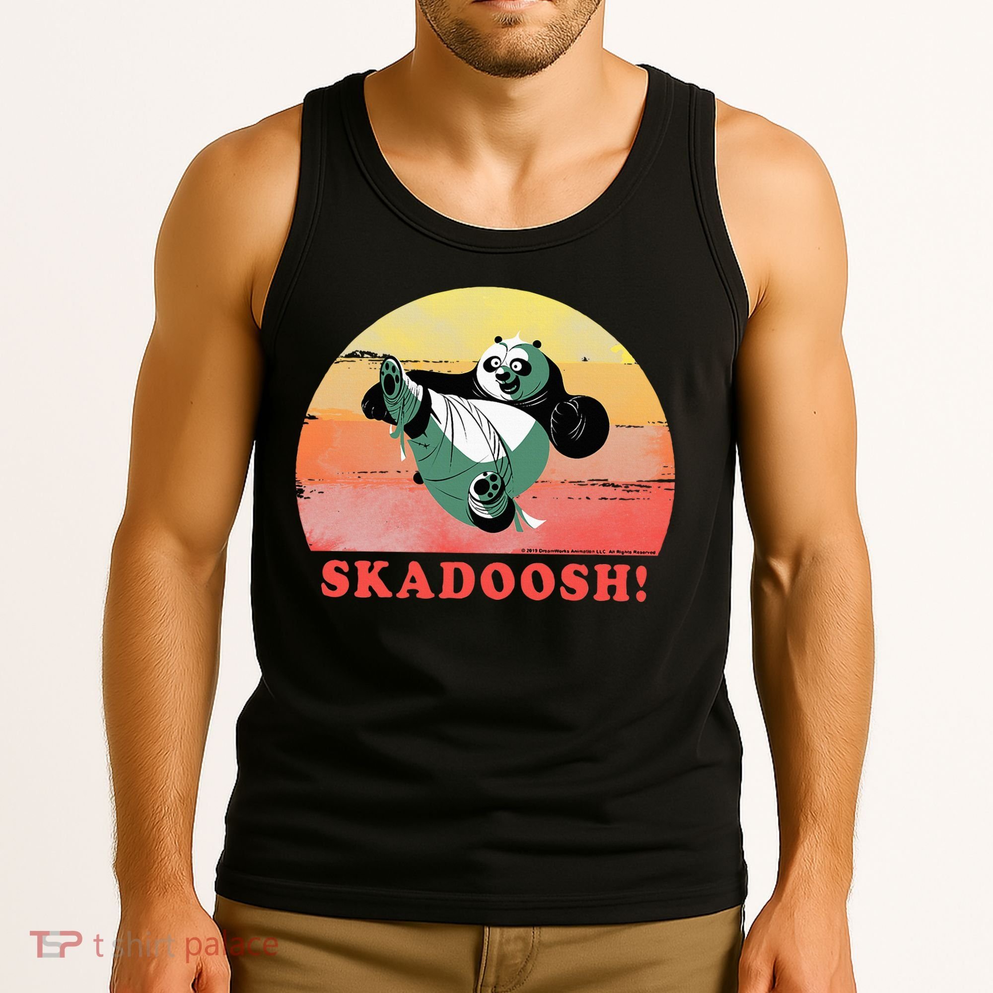 Kung Fu Panda Skadoosh Circle Portrait Tank Top