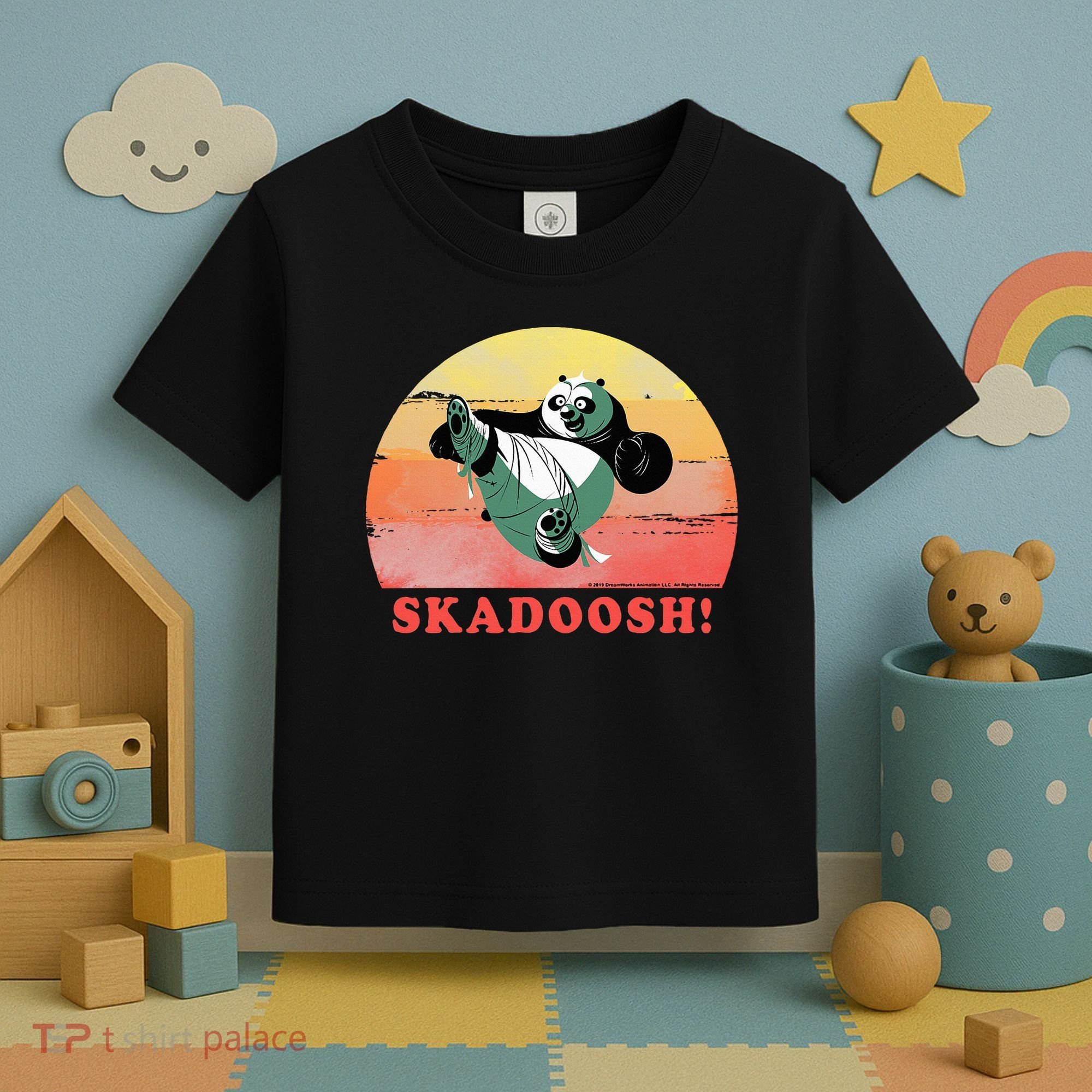 Kung Fu Panda Skadoosh Circle Portrait Toddler T-Shirt