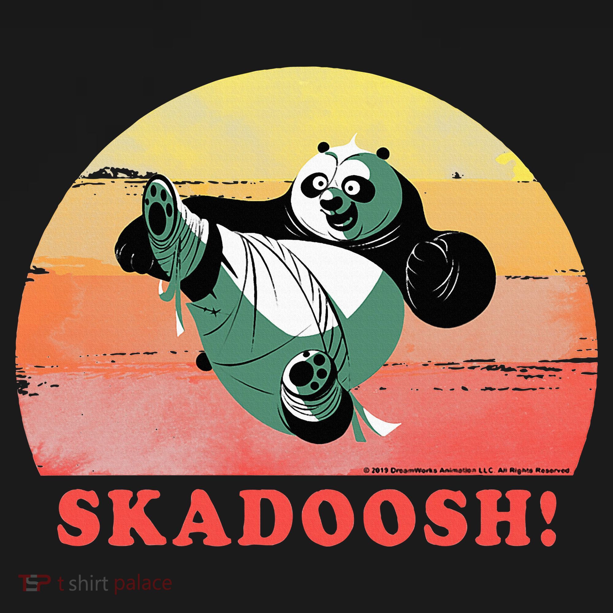 Kung Fu Panda Skadoosh Circle Portrait Women's Long Sleeve Shirt