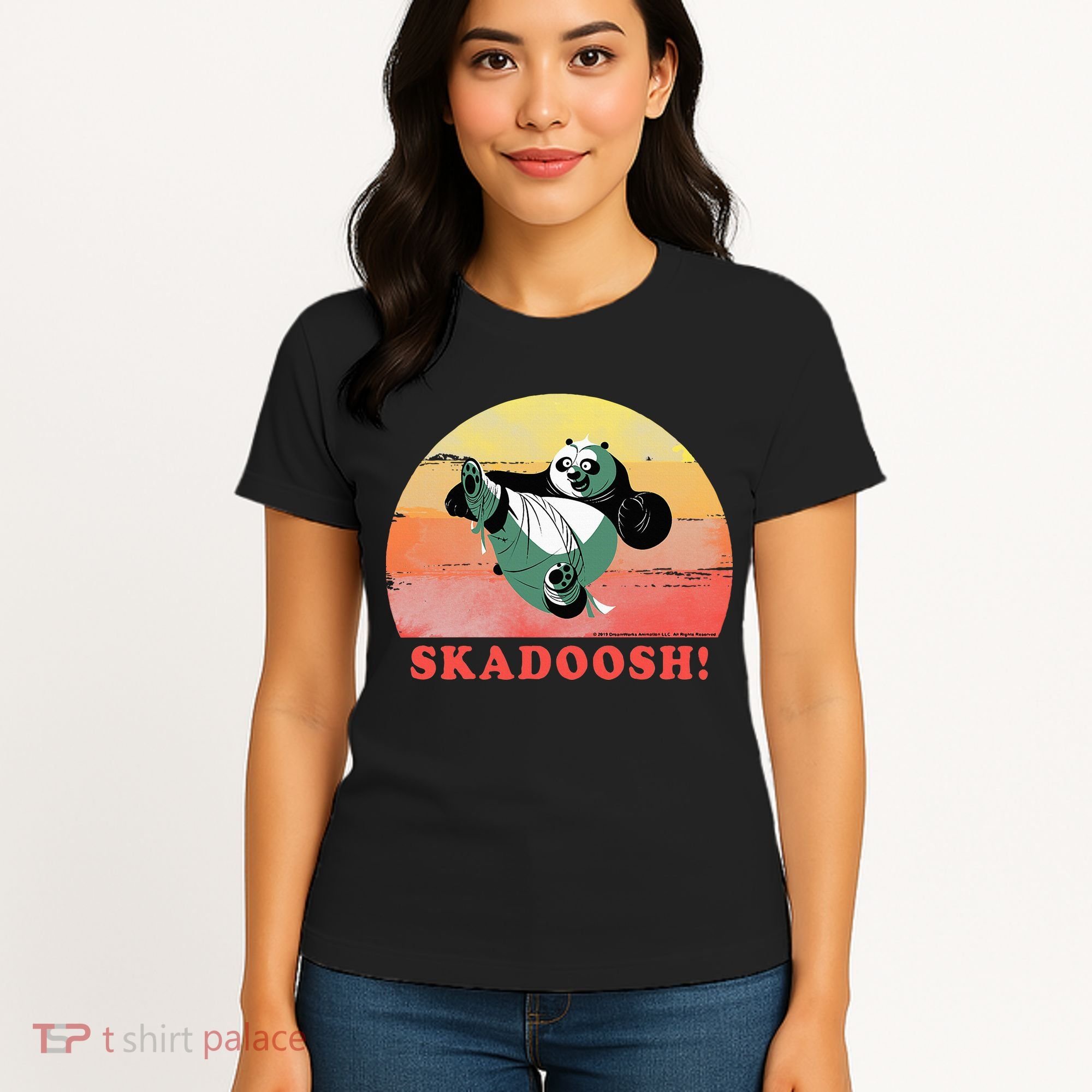 Kung Fu Panda Skadoosh Circle Portrait Women's T-Shirt