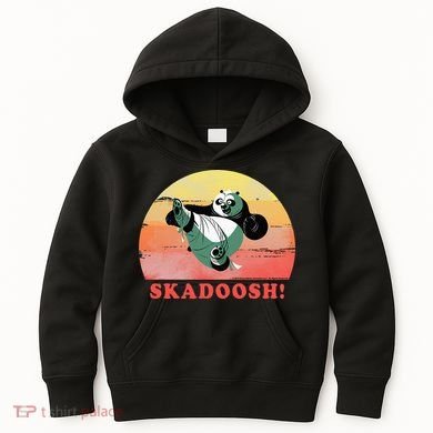 Kung Fu Panda Skadoosh Circle Portrait Kids Hoodie