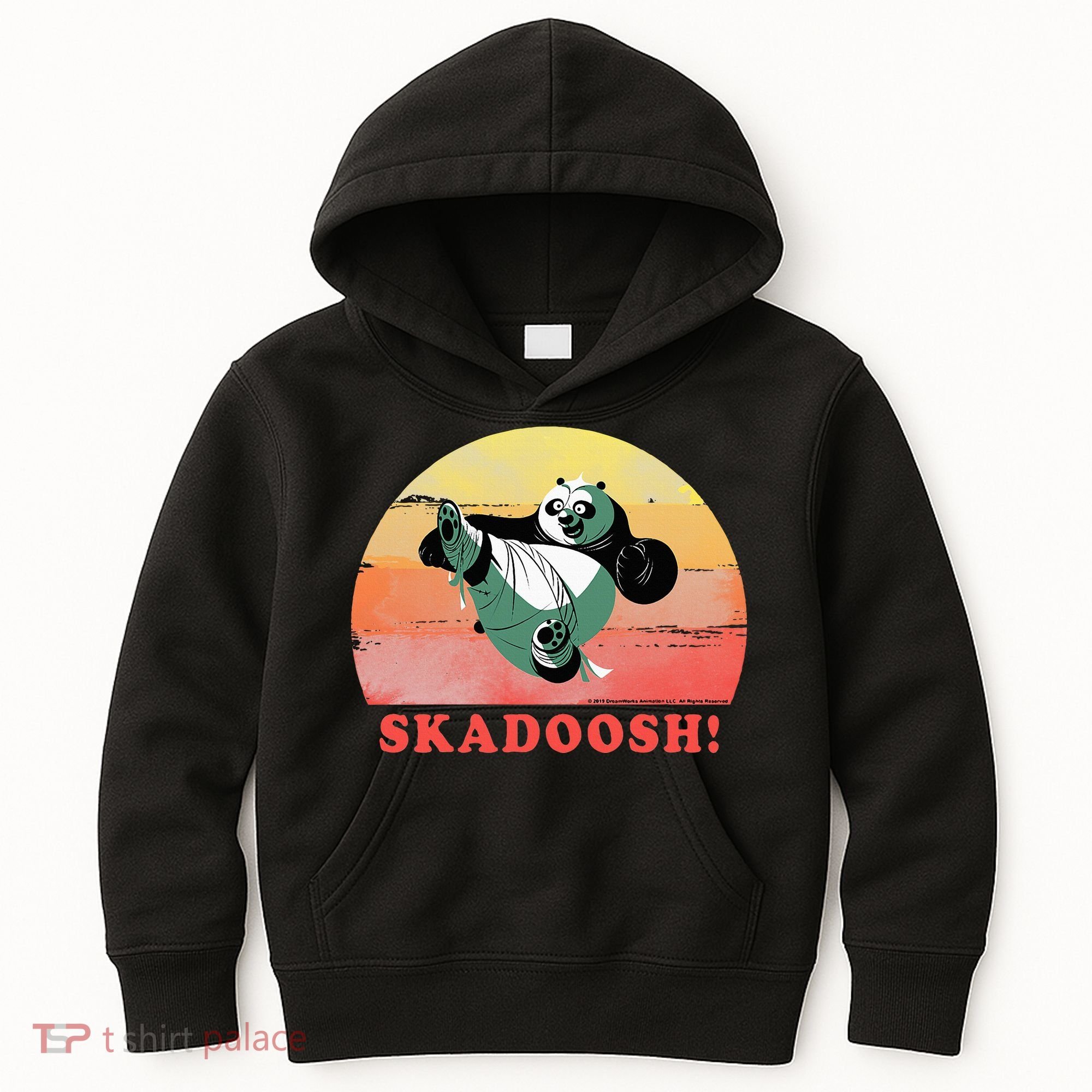 Kung Fu Panda Skadoosh Circle Portrait Kids Hoodie