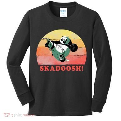 Kung Fu Panda Skadoosh Circle Portrait Kids Long Sleeve Shirt