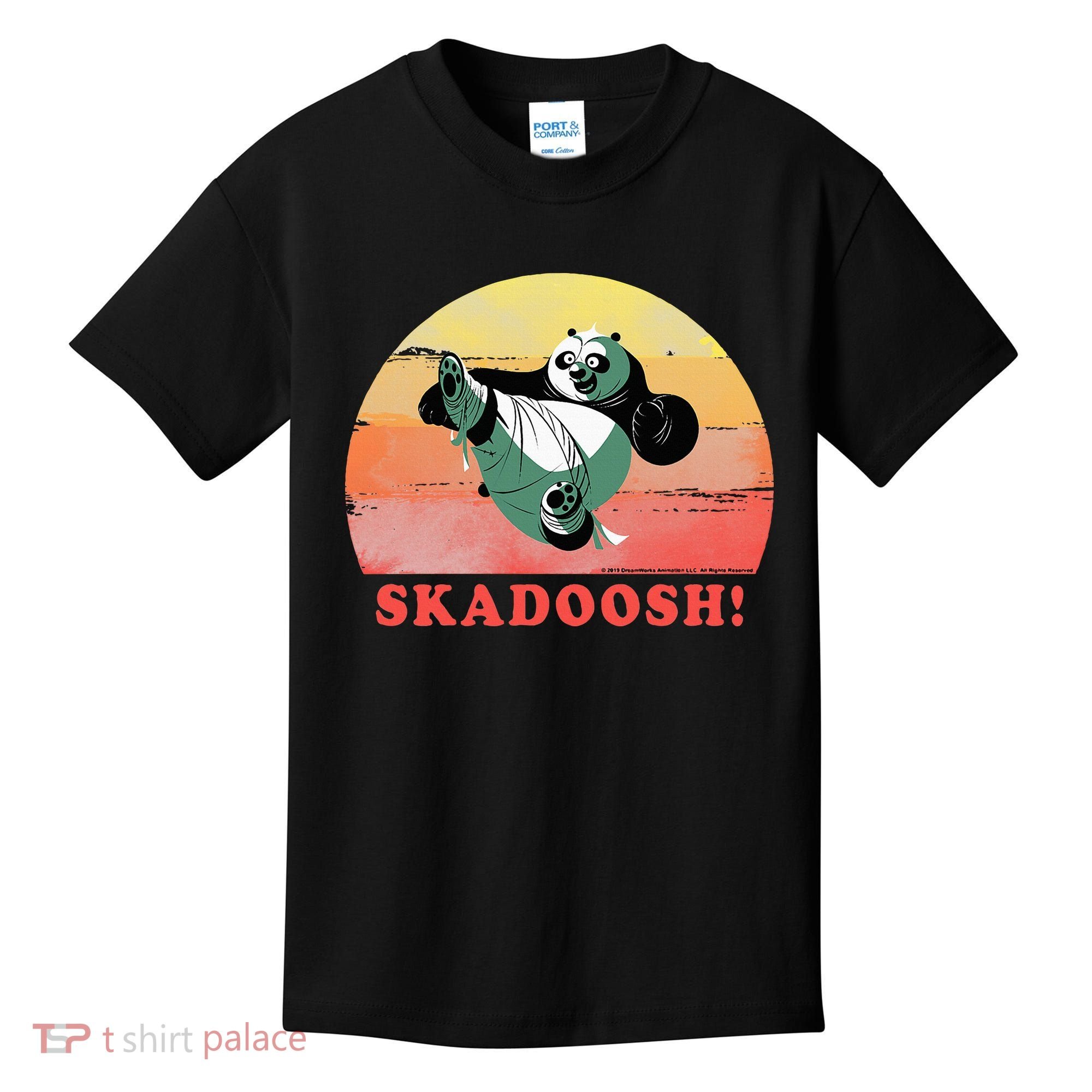 Kung Fu Panda Skadoosh Circle Portrait Kids T-Shirt