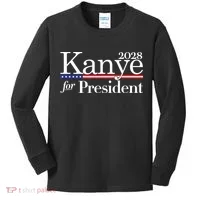 Kanye For President 2028 Kids Long Sleeve Shirt thumb 0