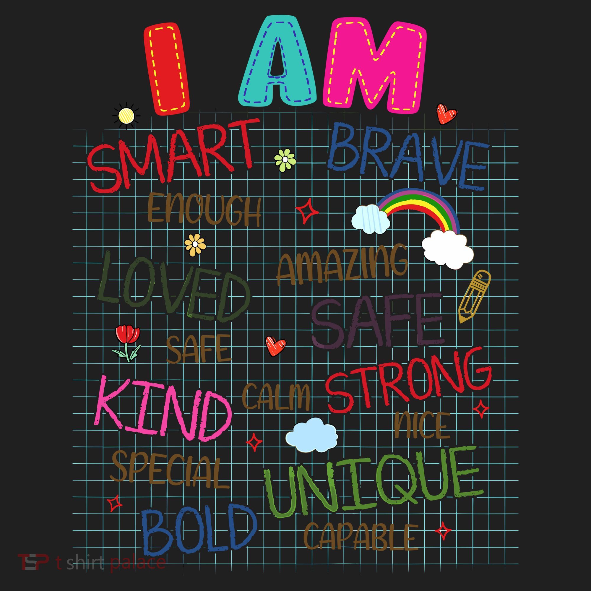 Kids Funny Positive Affirmation Inspiration Girl Boy I Am Kind Women's Sweatshirt