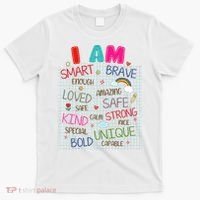 Kids Funny Positive Affirmation Inspiration Girl Boy I Am Kind T-Shirt thumb 0