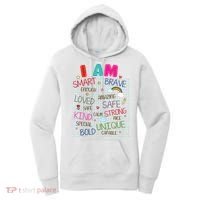 Kids Funny Positive Affirmation Inspiration Girl Boy I Am Kind Women's Hoodie thumb 0