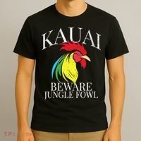KAUAI FUNNY ROOSTER BEWARE JUNGLE FOWL VINTAGE HAWAII ISLAND T-Shirt thumb 3
