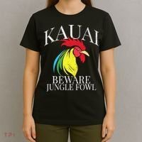 KAUAI FUNNY ROOSTER BEWARE JUNGLE FOWL VINTAGE HAWAII ISLAND T-Shirt thumb 4