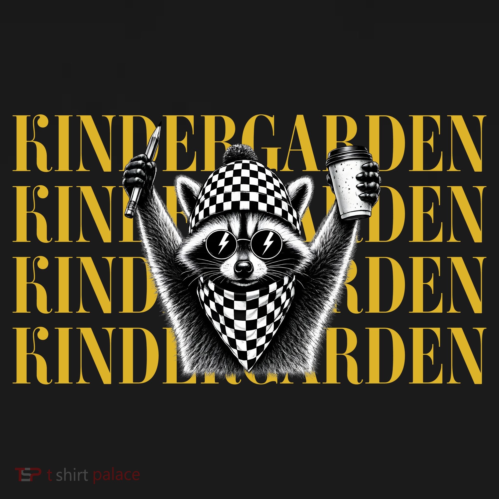 Kindergarten Funny Raccoon Back To School Kids Hoodie
