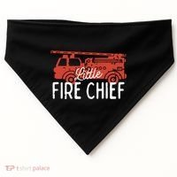 Kids Fireman Shirts Boy Little Fire Chief Fire Truck USA-Made Doggie Bandana thumb 0