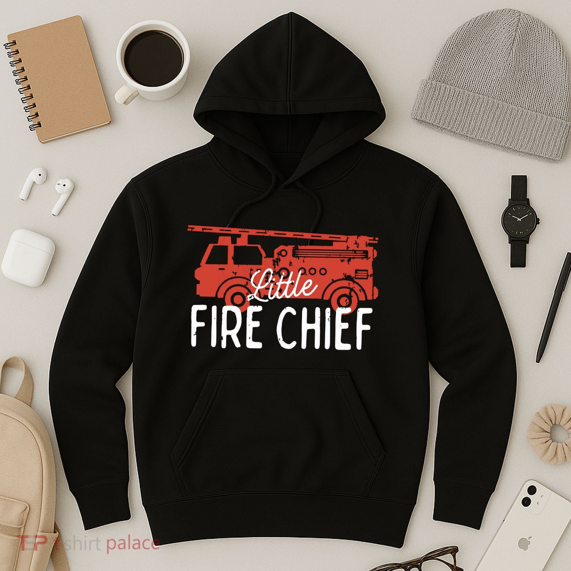 Kids Fireman Shirts Boy Little Fire Chief Fire Truck Hoodie