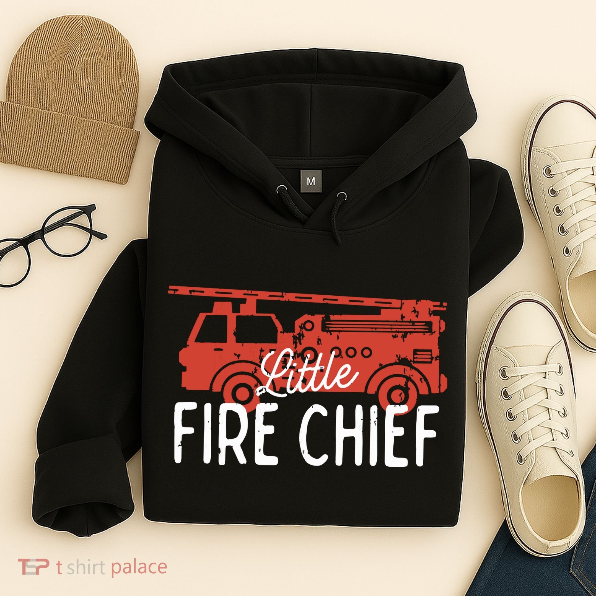 Kids Fireman Shirts Boy Little Fire Chief Fire Truck Hoodie