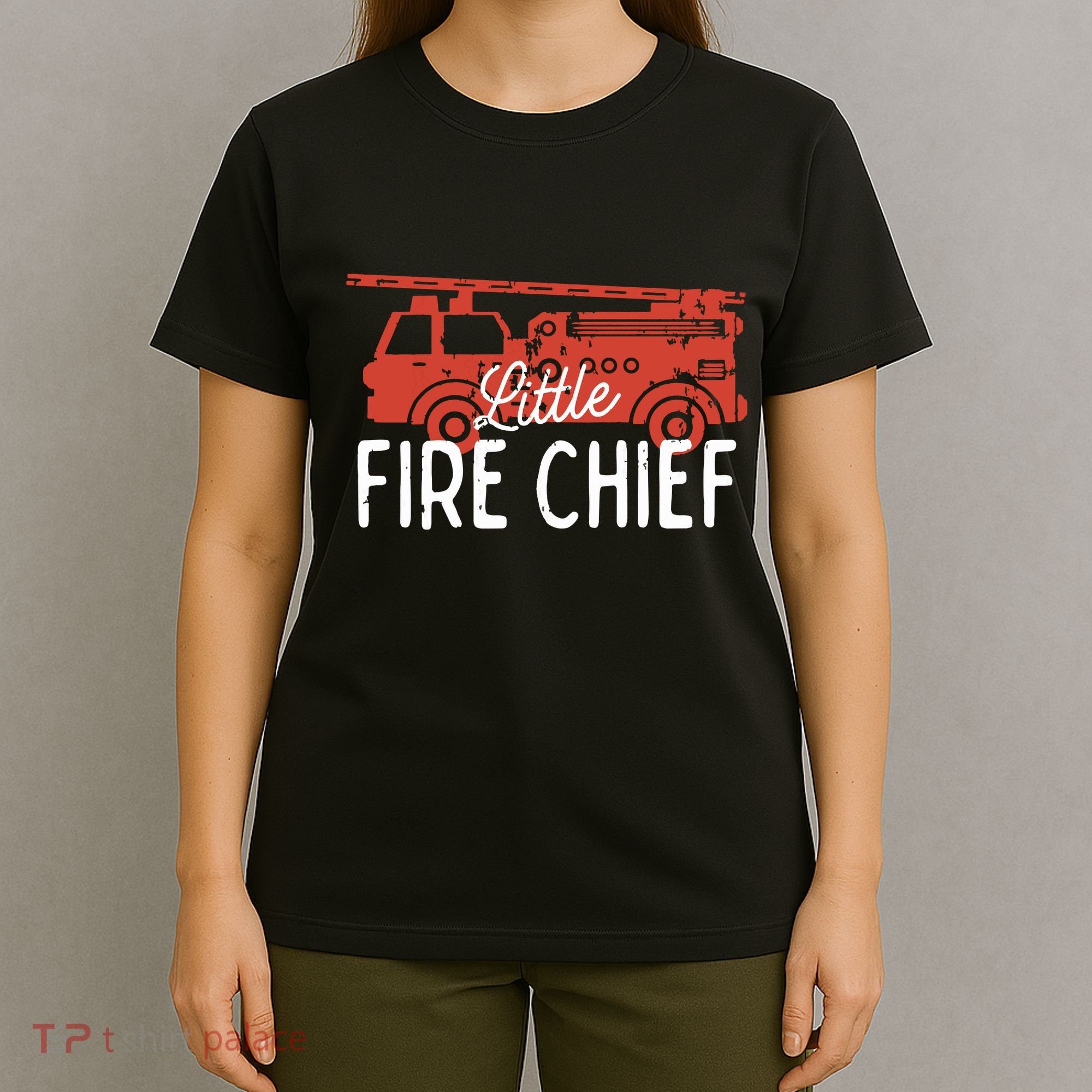 Kids Fireman Shirts Boy Little Fire Chief Fire Truck T-Shirt