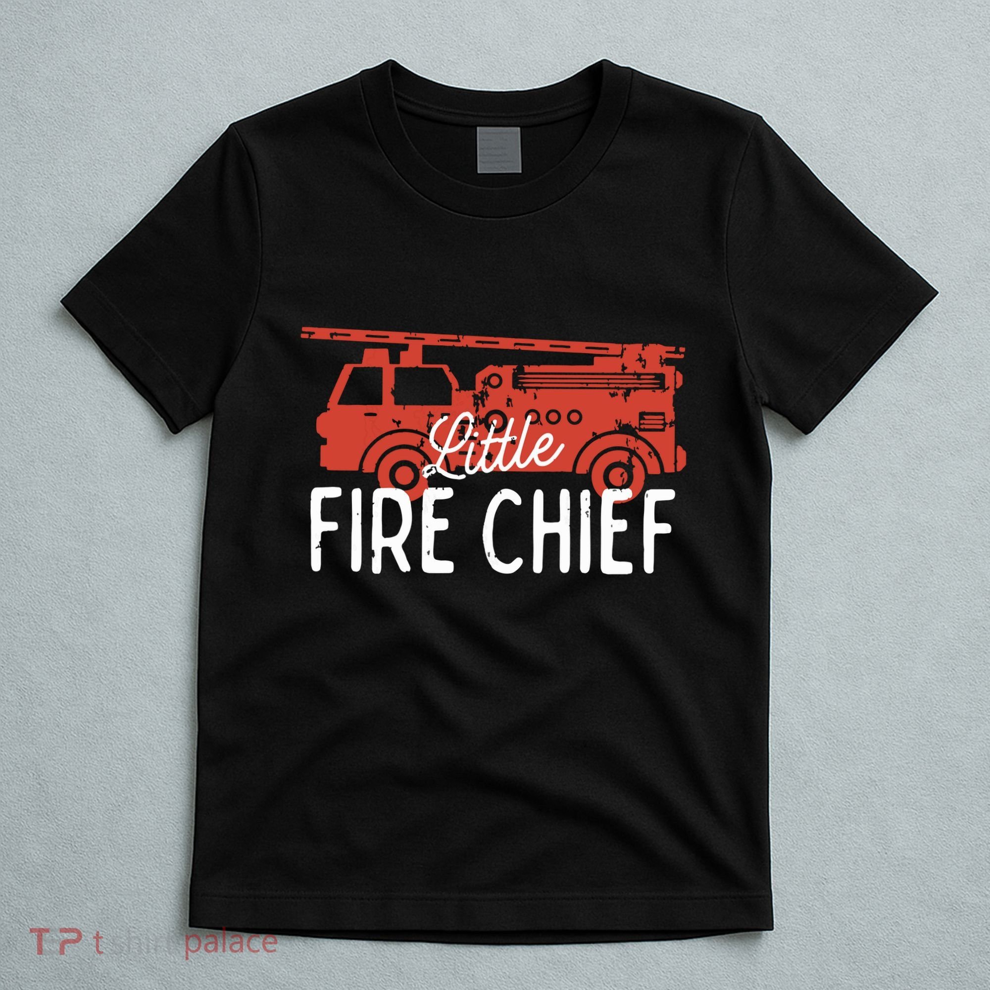 Kids Fireman Shirts Boy Little Fire Chief Fire Truck T-Shirt