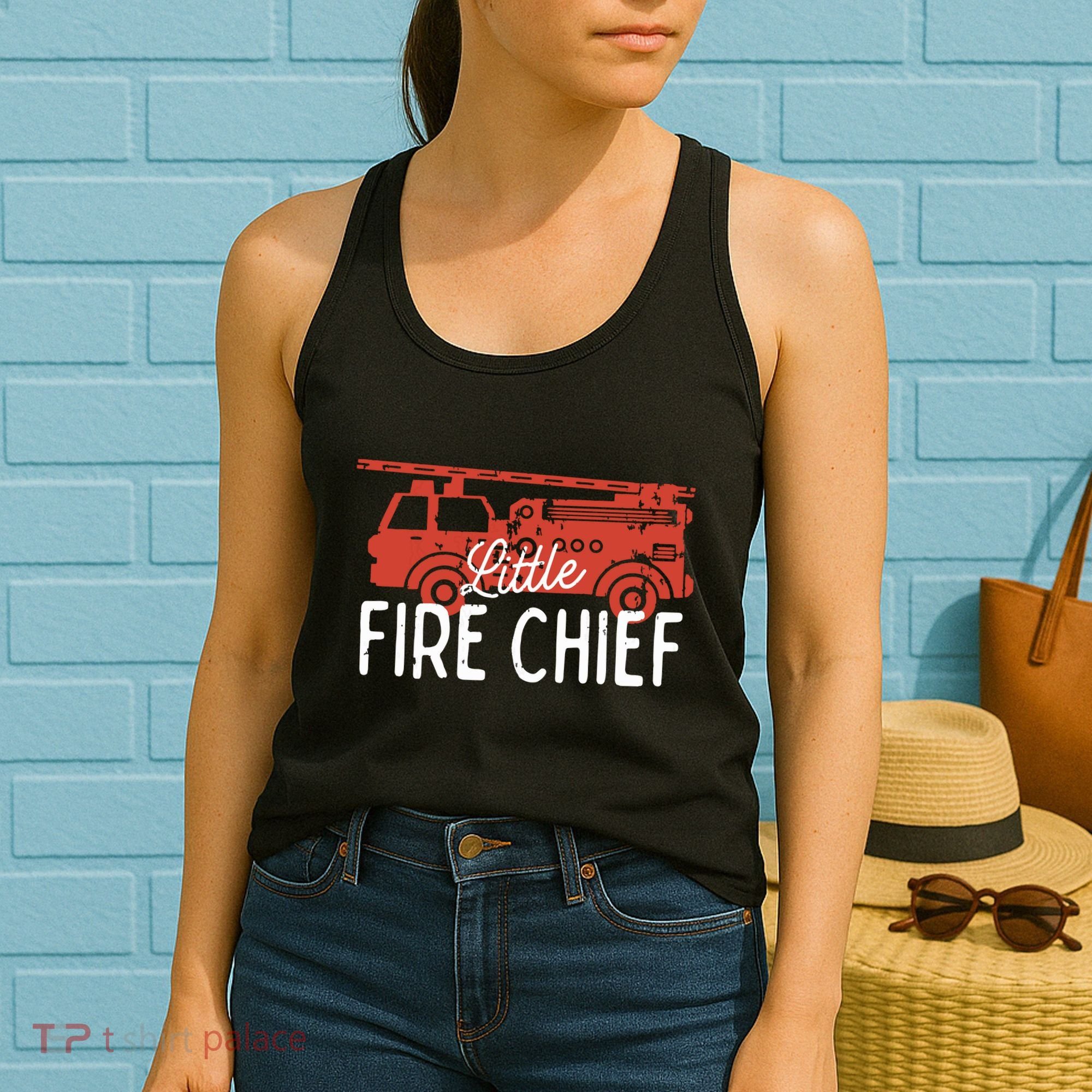 Kids Fireman Shirts Boy Little Fire Chief Fire Truck Women's Tank Top