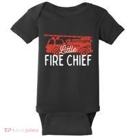 Kids Fireman Shirts Boy Little Fire Chief Fire Truck Baby Bodysuit thumb 0