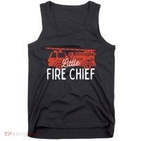 Kids Fireman Shirts Boy Little Fire Chief Fire Truck Tank Top thumb 0