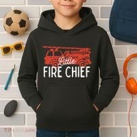 Kids Fireman Shirts Boy Little Fire Chief Fire Truck Kids Hoodie thumb 2