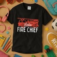 Kids Fireman Shirts Boy Little Fire Chief Fire Truck Kids T-Shirt thumb 3