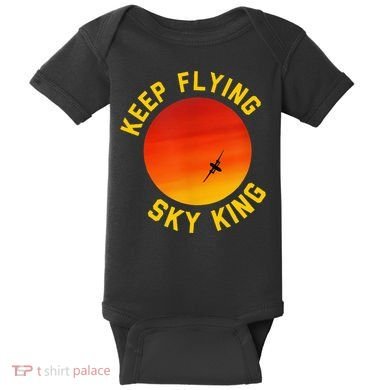 Keep Flying Sky King Funny Design Baby Bodysuit
