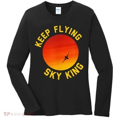 Keep Flying Sky King Funny Design Women's Long Sleeve Shirt