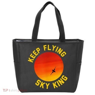 Keep Flying Sky King Funny Design Tote Bag