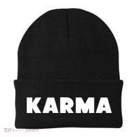 Karma Funny Sarcastic Beanie thumb 0