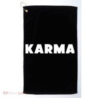 Karma Funny Sarcastic Golf Towel thumb 0