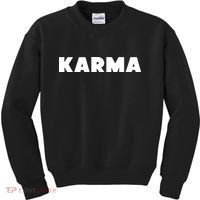 Karma Funny Sarcastic Kids Sweatshirt thumb 0