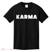 Karma Funny Sarcastic Kids T-Shirt thumb 0