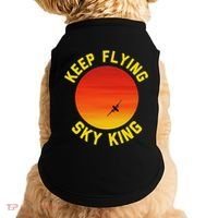 Keep Flying Sky King Aviation Pilot Airplane Doggie Tank thumb 0
