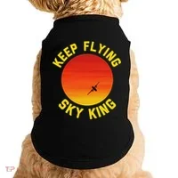 Keep Flying Sky King Aviation Pilot Airplane Doggie Tank thumb 0