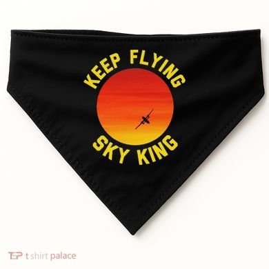 Keep Flying Sky King Aviation Pilot Airplane USA-Made Doggie Bandana