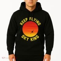 Keep Flying Sky King Aviation Pilot Airplane Hoodie thumb 2