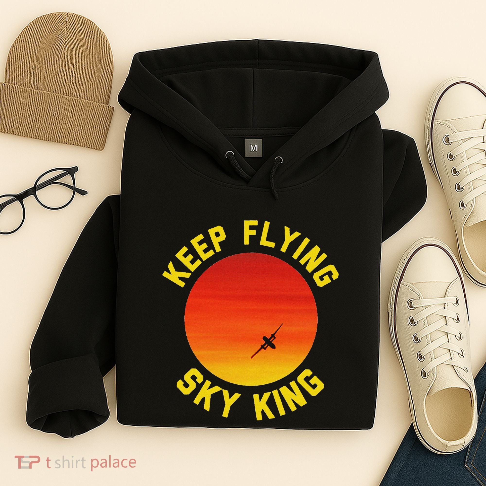 Keep Flying Sky King Aviation Pilot Airplane Hoodie