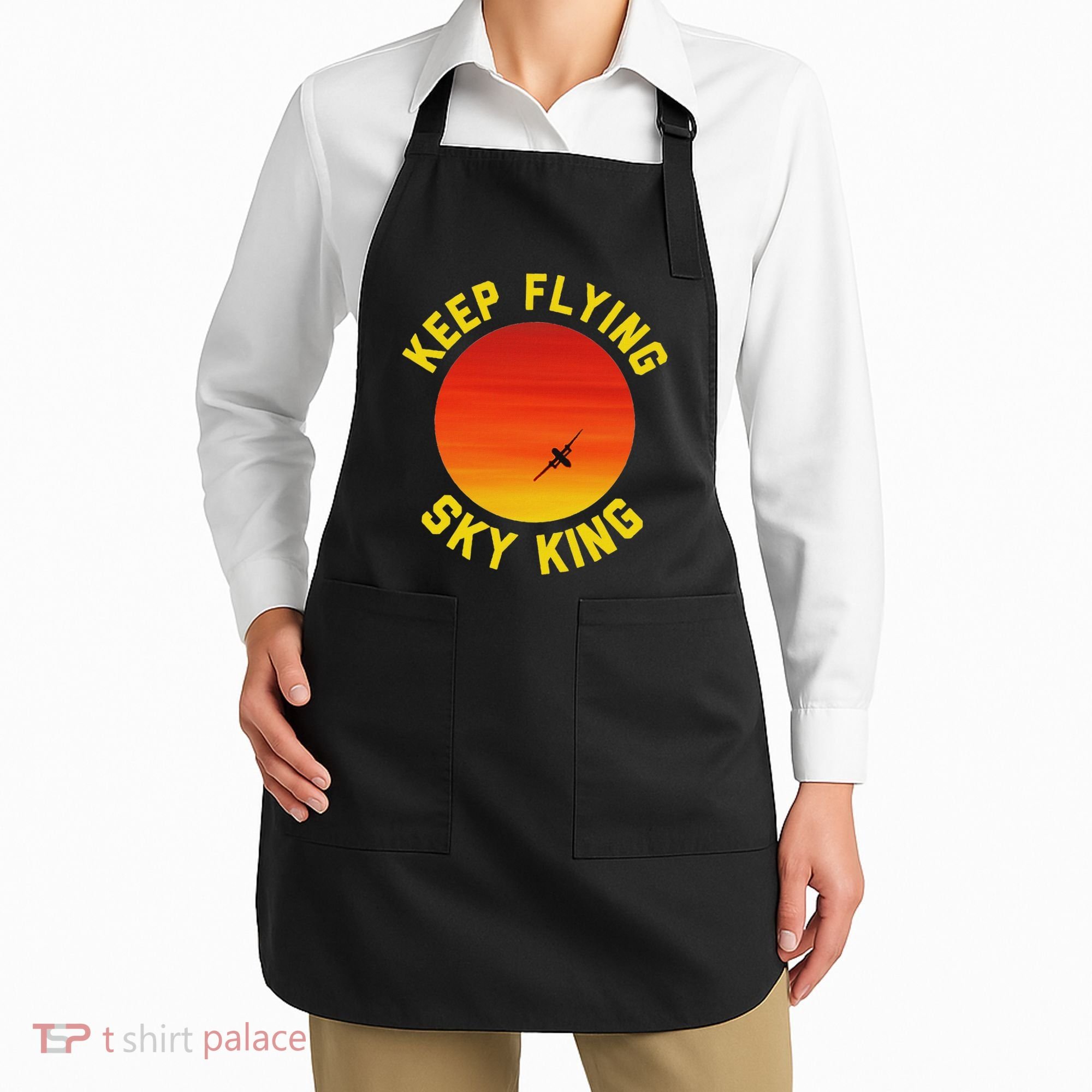 Keep Flying Sky King Aviation Pilot Airplane Apron