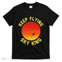 Keep Flying Sky King Aviation Pilot Airplane T-Shirt thumb 0
