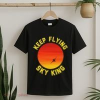Keep Flying Sky King Aviation Pilot Airplane T-Shirt thumb 2