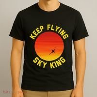 Keep Flying Sky King Aviation Pilot Airplane T-Shirt thumb 3