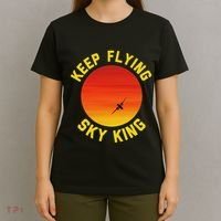 Keep Flying Sky King Aviation Pilot Airplane T-Shirt thumb 4